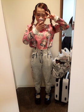 「あけおめ」｜「アイテム（パンツ）」を使った、はぉちゅんさん（レディース・151cm）の冬コーディネート