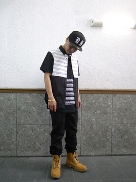 「BLACK SCALE（ブラックスケール）のアイテム（アクセサリー）」を使った、ruuさん（メンズ・172cm）の春コーディネート