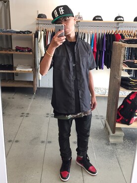 「BLACK SCALE（ブラックスケール）のアイテム（アクセサリー）」を使った、ruuさん（メンズ・172cm）の春コーディネート