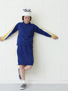 「PAR ICI」｜「アイテム（ニットキャップ/ビーニー）」を使った、Aさん（レディース・158cm）の秋コーディネート