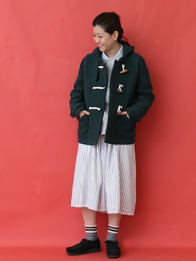 「PAR ICI」｜「アイテム（ダッフルコート）」を使った、Aさん（レディース・158cm）の秋コーディネート