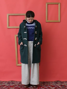 「PAR ICI」｜「アイテム（ダッフルコート）」を使った、Aさん（レディース・158cm）の秋コーディネート