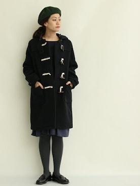 「PAR ICI」｜「アイテム（ダッフルコート）」を使った、Aさん（レディース・158cm）の冬コーディネート