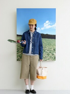 「PAR ICI」｜「アイテム（デニムジャケット）」を使った、Aさん（レディース・158cm）の冬コーディネート