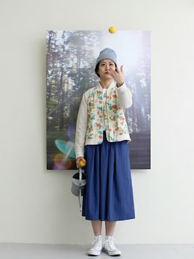 「PAR ICI」｜「アイテム（ブルゾン）」を使った、Aさん（レディース・158cm）の冬コーディネート