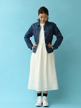 「PAR ICI」｜「アイテム（デニムジャケット）」を使った、Aさん（レディース・158cm）の冬コーディネート