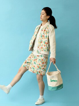 「PAR ICI」｜「アイテム（ブルゾン）」を使った、Aさん（レディース・158cm）の冬コーディネート
