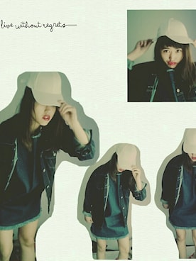 「MOUSSY（マウジー）のアイテム（ワンピース/ドレス、ブルー系）」を使った、mi.asaさん（レディース・163cm）の秋コーディネート