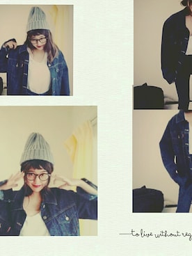 「Ungrid（アングリッド）のアイテム（ジャケット/アウター、ブルー系）」を使った、mi.asaさん（レディース・163cm）の秋コーディネート