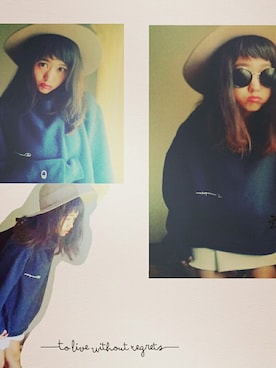 「MURUA（ムルーア）のアイテム（帽子、ベージュ系）」を使った、mi.asaさん（レディース・163cm）の秋コーディネート