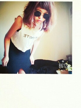 「MURUA（ムルーア）のアイテム（スカート、ブラック系）」を使った、mi.asaさん（レディース・163cm）の秋コーディネート