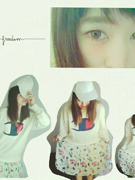 「MURUA（ムルーア）のアイテム（スカート、ホワイト系）」を使った、mi.asaさん（レディース・163cm）の秋コーディネート