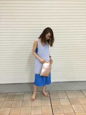 「STUNNING LURE（スタニングルアー）のアイテム（つなぎ/オールインワン）」を使った、mako*さん（レディース・158cm）の夏コーディネート