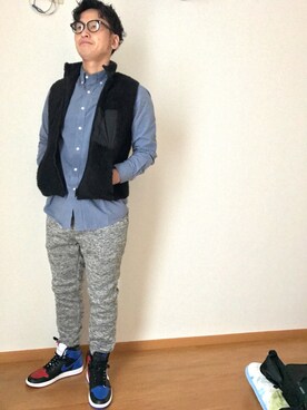 「Jordan」｜「アイテム（その他アウター）」を使った、とむさん（メンズ・172cm）の冬コーディネート