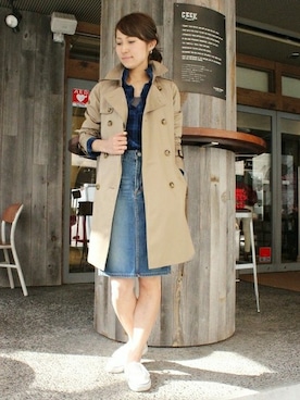 「Spick & Span（スピックアンドスパン）のアイテム（トレンチコート）」を使った、haruさん（レディース・163cm）の冬コーディネート