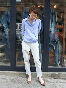 「ブルー x ホワイト」｜haruさん（レディース・163cm）の春コーディネート