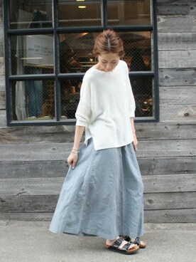 「ブルー x ホワイト」｜haruさん（レディース・163cm）の春コーディネート