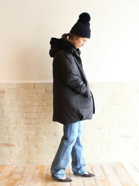 「FRAMeWORK（フレームワーク）のアイテム（ダウンジャケット/コート）」を使った、haruさん（レディース・163cm）の秋コーディネート