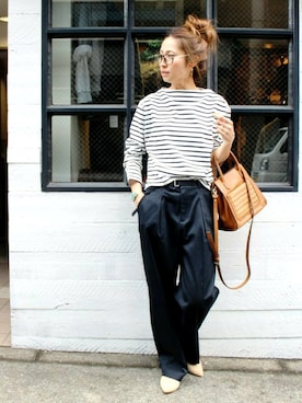 「FRAMeWORK（フレームワーク）のアイテム」を使った、haruさん（レディース・163cm）の冬コーディネート