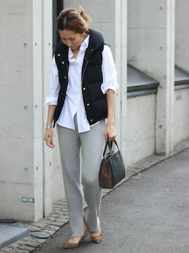 「FRAMeWORK（フレームワーク）のアイテム（ダウンベスト）」を使った、haruさん（レディース・163cm）の夏コーディネート