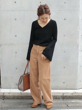 「フレアスリーブ」｜haruさん（レディース・163cm）の秋コーディネート