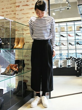 「プラットフォーム」｜「アイテム（その他シューズ）」を使った、Le Talon表参道店スタッフさん（レディース・155cm）の冬コーディネート