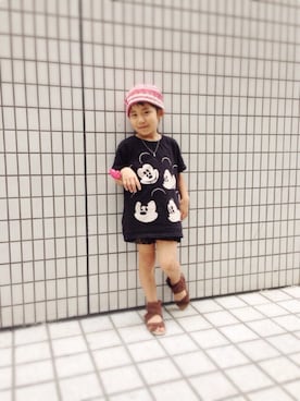 「BLOC（ブロック）のアイテム（パンツ）」を使った、きぃーーーさん（キッズ・110cm）の夏コーディネート