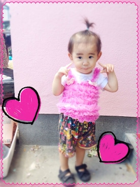 「vanavana（ヴァナヴァナ）のアイテム」を使った、きぃーーーさん（キッズ・80cm）の秋コーディネート