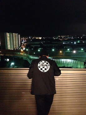 「STUSSY（ステューシー）のSTUSSY コーチジャケット（ナイロンジャケット、ブラック系）」を使った、Takuya"KWC"Kawachiさん（メンズ・169cm）の秋コーディネート