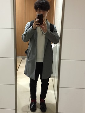「アイテム（チェスターコート）」を使った、しろ。さん（メンズ・168cm・10代）の秋コーディネート