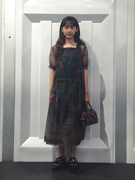 「tricot COMME des GARCONS（トリココムデギャルソン）のアイテム（ワンピース）」を使った、あわつまいさん（レディース・153cm）の秋コーディネート