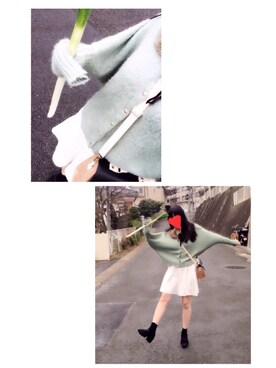 「ネギ」｜marukoさん（レディース・162cm）の冬コーディネート