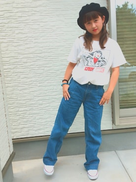 「MULLER（ミューラー）のアイテム（パンツ）」を使った、ゆいかさん（レディース・151cm）の夏コーディネート