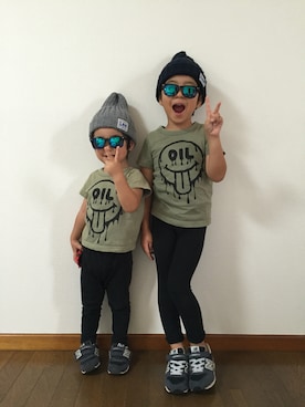 「OIL（オイル）のアイテム」を使った、yukiukiさん（キッズ・110cm）の秋コーディネート