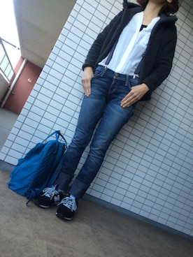 「JAMES PERSE（ジェームスパース）のアイテム（シャツ/ブラウス）」を使った、chizuさん（レディース・160cm）の冬コーディネート