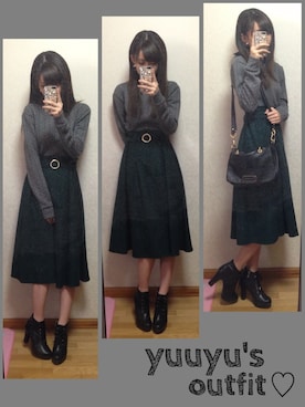 yuuyu.さん（レディース・158cm）の秋コーディネート
