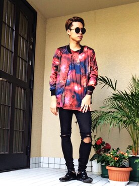 ドレスシューズを使った 宇宙柄 の人気ファッションコーディネート Wear