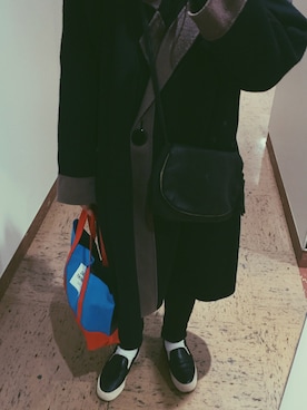 「OPENING CEREMONY（オープニングセレモニー）のアイテム（スウェット）」を使った、Hikaru Shinodaさん（レディース・155cm）の冬コーディネート