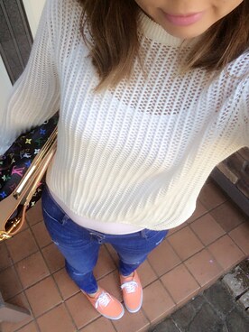 「ヴィトンバッグ」｜「アイテム（パンツ）」を使った、me☺︎さん（レディース・163cm）の春コーディネート