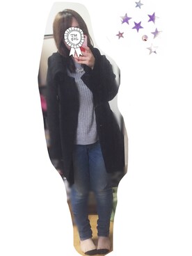 「RAW EDGE（ローエッヂ）のアイテム」を使った、獏さん（レディース・153cm）の秋コーディネート