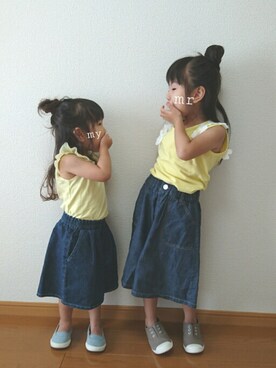 「toridory（トリドリー）のアイテム」を使った、mrimyuさん（キッズ・100cm）の夏コーディネート