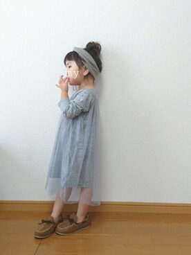 「koe（コエ）のアイテム（チュニック）」を使った、mrimyuさん（キッズ・90cm）の夏コーディネート
