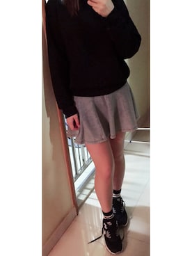 「A land（エーランド）のアイテム（ジャージ）」を使った、Katieさん（レディース・160cm）の春コーディネート
