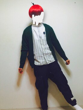 「Ne-net（ネネット）のネルストライプ②（シャツ/ブラウス）」を使った、koroさん（メンズ・173cm）の冬コーディネート