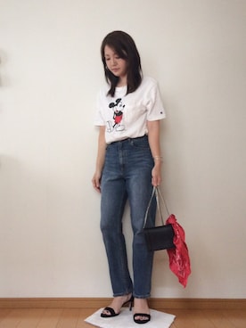 「ミッキーT」｜「アイテム（財布/小物）」を使った、なむさん（レディース・156cm）の夏コーディネート