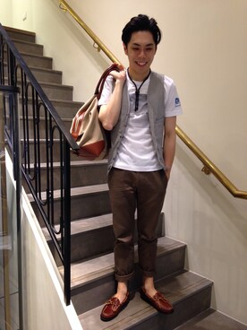 「UNITED ARROWS（ユナイテッドアローズ）のアイテム（スーツケース/キャリーバッグ）」を使った、UNITEDARROWSTAIPEI_MENSさん（メンズ・169cm）の夏コーディネート