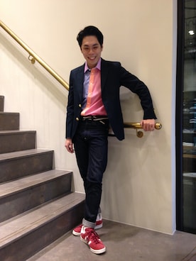 「拼接」｜UNITEDARROWSTAIPEI_MENSさん（メンズ・170cm）の秋コーディネート