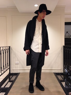 「hat」｜UNITEDARROWSTAIPEI_MENSさん（メンズ・175cm）の冬コーディネート