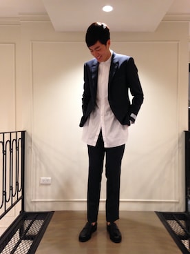 「united arrows」｜「アイテム（スーツジャケット）」を使った、UNITEDARROWSTAIPEI_MENSさん（メンズ・183cm）の春コーディネート