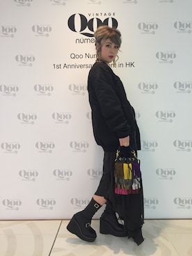 「Rick Owens（リックオウエンス）のアイテム（その他アウター）」を使った、junnaさん（レディース・161cm）の冬コーディネート